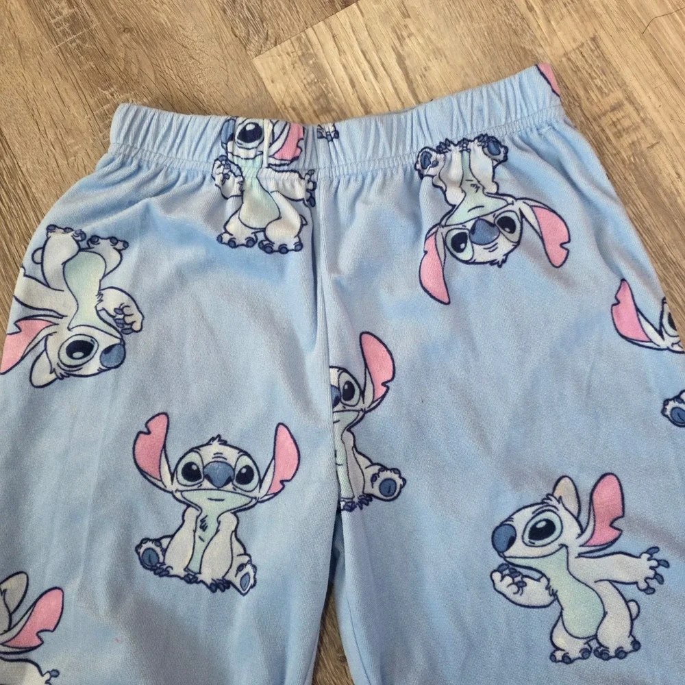 Disney Lilo & Stitch Girls‎ Blue Fleece Pajama Pants Size 7/8 LO171GLLWM